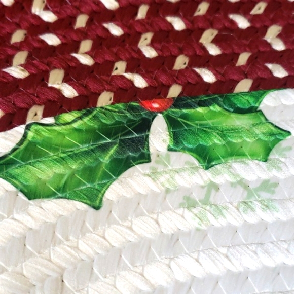 NWT Collections Etc Christmas Braided Accent Rug With Candy Canes- 19" x 29" - Picture 14 of 15